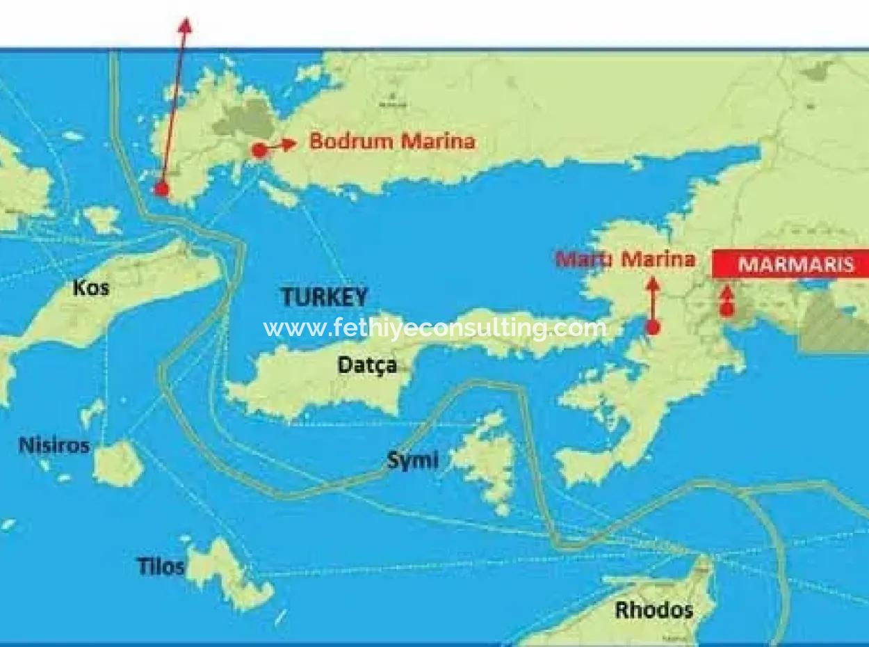 2600 M2 Land Eignet Sich Für Investitionen Marmaris-Bozburun-Bucht