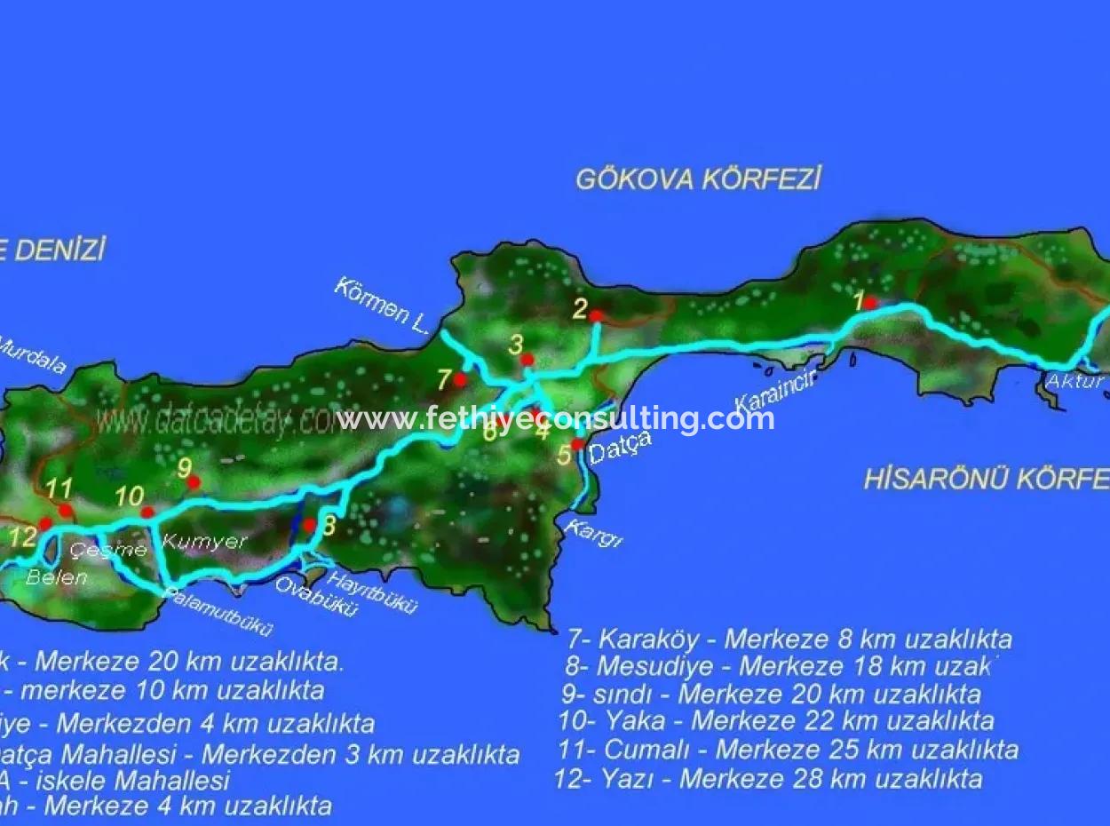 Grundstück Zum Verkauf Geeignet Für Den Bau Eines Hotels Am Meer Mit 10000M2 Tourismus Zonierung An Der Küste In The District Of Datca