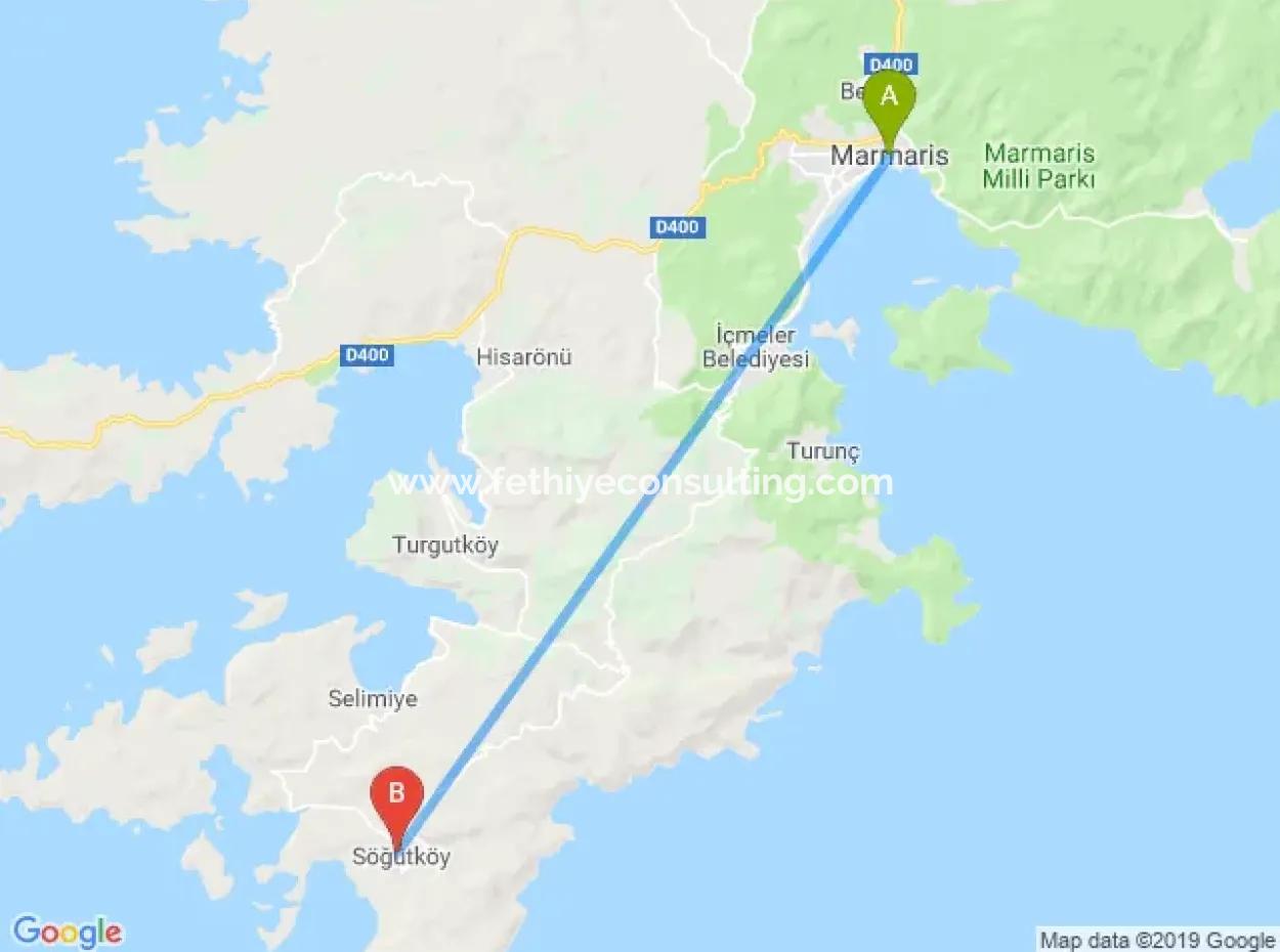 1600 M2 Bucht Am Meer Im Stadtteil Söğüt Des Bezirks Marmaris Von Immobilienmakler