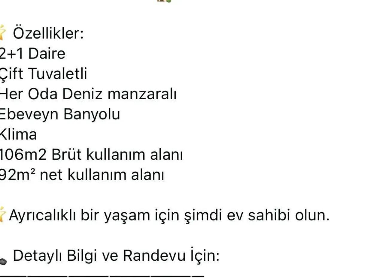 2 Zimmer 1 Wohnzimmer 106M2 Villa Wohnung Zum Verkauf In Herrlicher Lage Am Meer Im Zentrum Von Marmaris