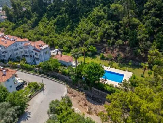 3 1 Garten-Maisonette-Wohnung Zum Verkauf In Beldibi Im Stadtteil Marmaris In Einem Komplex Mit Blick Auf Die Natur Swimmingpool