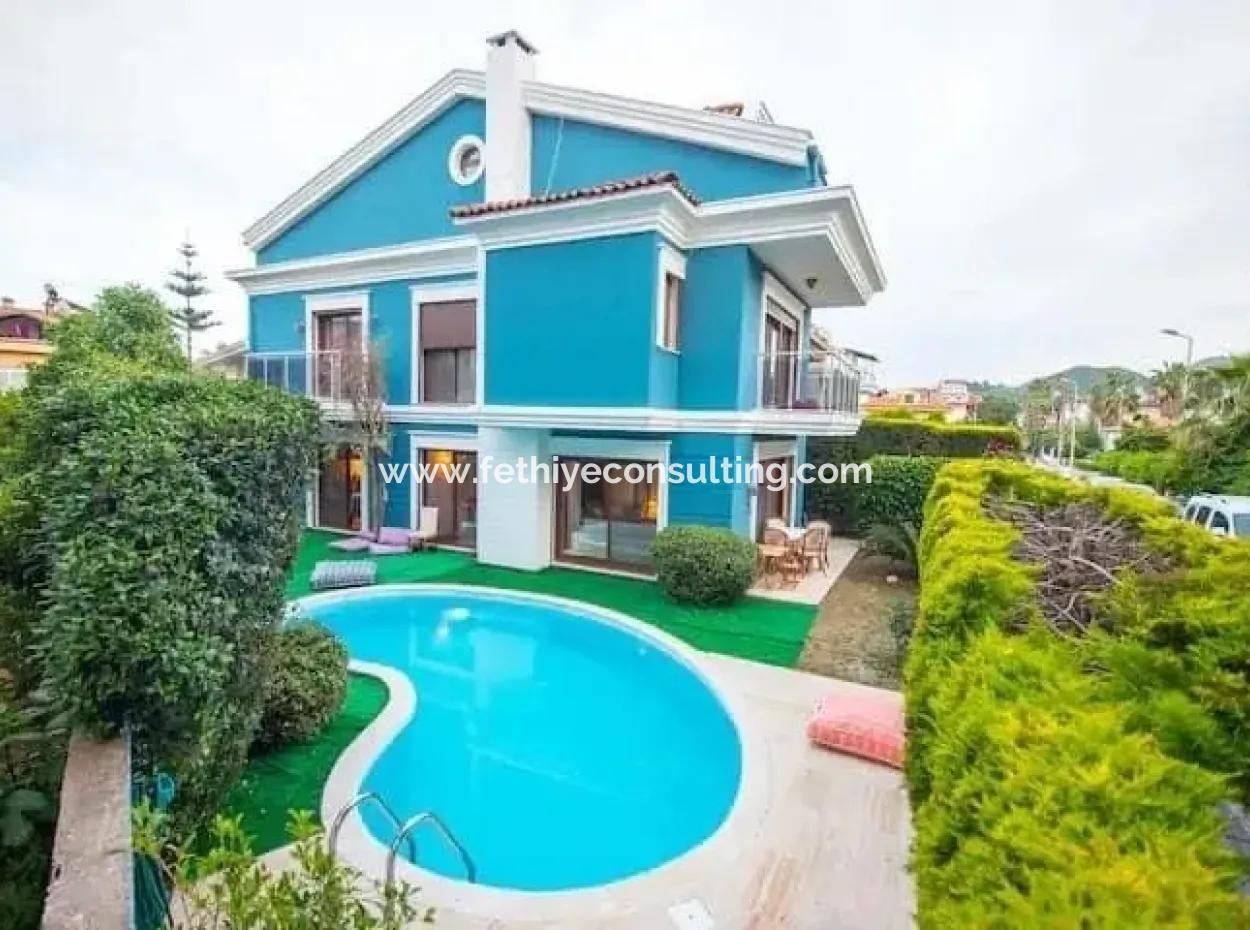 The Area Of Marmaris Armutalan Detached Villa For Sale 4 Rooms 1 Living Room Triplex Villa Fully