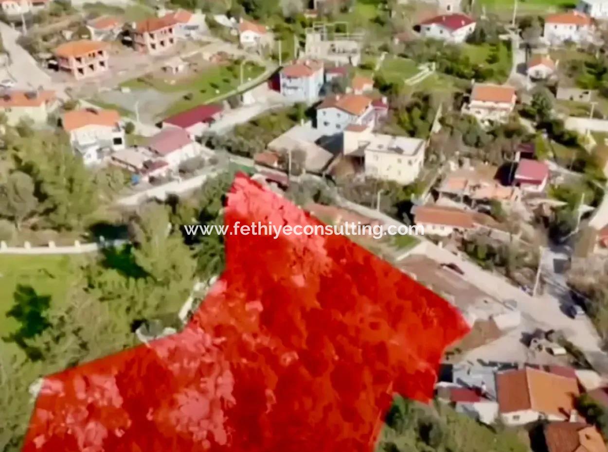 Land For Sale In Marmaris Hisarönü Village In A Residential Area Of 2200 M2 With Sea View