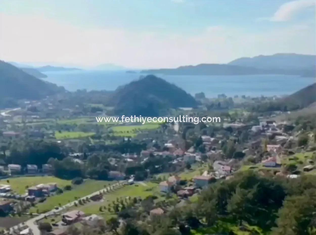 Land For Sale In Marmaris Hisarönü Village In A Residential Area Of 2200 M2 With Sea View