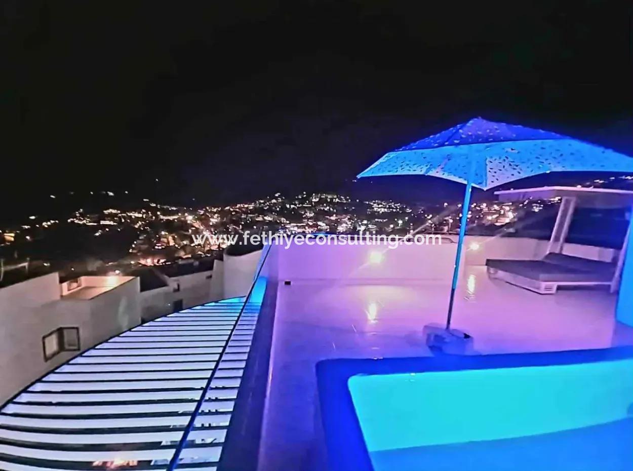 A Detached Villa For Sale With A Magnificent Sea View Swimming Pool In Kalkan Is A Custom-Made Villa