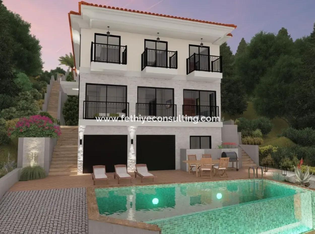 Muğla Akyaka,Ya 7 Km Mesafede Ataköy Mevkisinde Orman Manzaralı 20 Odalı Sonsuzluk Havuzu Mevcut Satılık Butik Otel