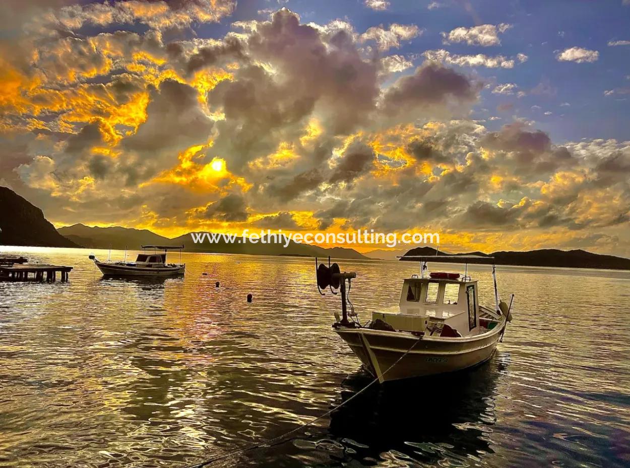 Marmaris Söğüt Köyünde Deniz Manzaralı 2 Villa İmarlı Yada Otel Yapımına Uygun Satılık 800M2 Arsa